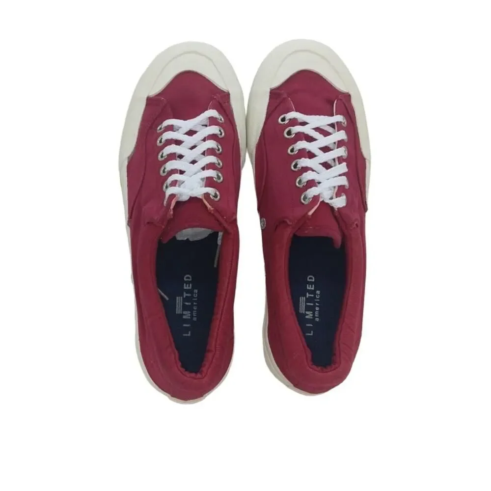 LIMITED AMERICA Womens Designer Red & White Fashion Sneakers - Size:7M